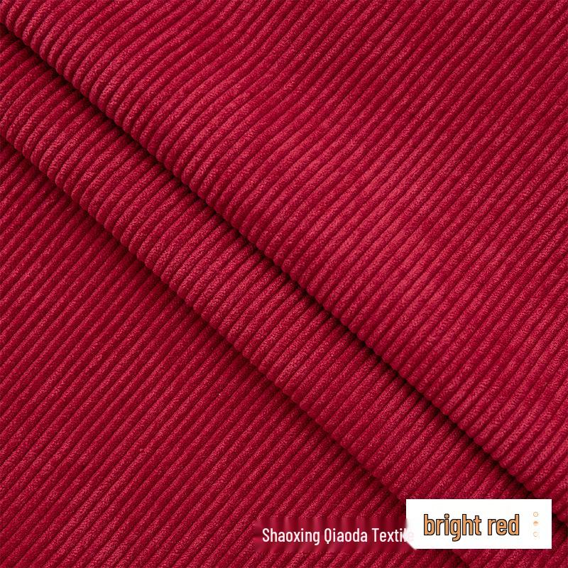 Corduroy 8-Wale Non-Stretch Fabric for Shirts, Jackets, Sofa Covers, Cotton Pants, and Toys.