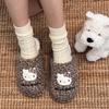 Genuine Sanrio Cartoon Furry Slippers - Women's Non-Slip Warm Winter Indoor Slippers with Plush Cotton and Velvet