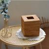 Vintage Rattan Tissue Box Square Creative Handmade Rattan Weaving Paper Box Living Room Desktop Decoration Hotel Room Ornaments