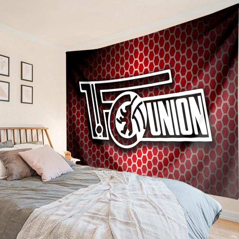 Union Football Emblem Tapestry, Unique Design Tapestry, Wall Decor for Bedroom,Livingroom, Playroom,Heartwarming Fan Holiday Gifts