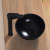 LUYI Round Washbowl Hand Wash Bowl Hand Wash Basin Set Mini Wash Basin 275x275x120mm Black