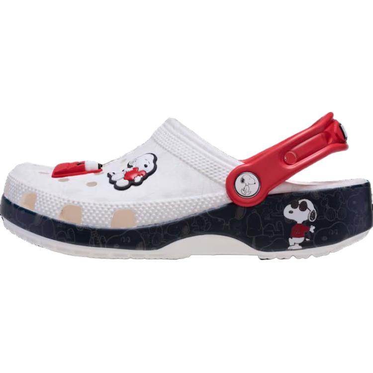 Crocs Classic Clog Slip Resistant Lightweight Cushioning Low Top Children's Sandals White Red Kids'