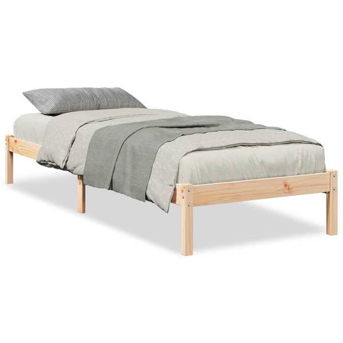 VidaXL Extra Long Bed Frames Without Mattress 80x220 Cm Solid Pine Wood, Bed, Bedroom Furniture, Wooden Bed, Single Bed, 852414