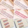 French Cat Eye Press-On Nails with Crystal Art Stickers - Detachable, 30-Piece Set