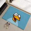 A-Angry Birds Game Floor Mat Eco Flannel Doormat Non-Slip Odorless Indoor Soft Short Plush Floor Rug
