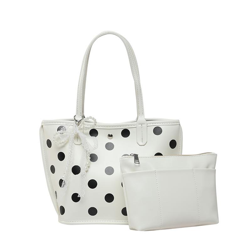 Polka Dot Sweet Bow Cute Portable Large-capacity Commuter Bag Fresh and Sweet Women's Shoulder Bag