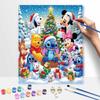 Disney Christmas Friends Oil Paint Art Painting Kit Home Wall Decor Handmade Gift Holiday DIY Art Kits Crafts Festive Xmas Decor Set