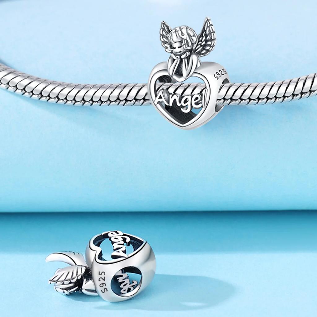 Colorful Zircon Charms Angel Cross Awn Star Beads Original Copper Pendant Fit Diy Diy Bracelet Jewelry Gift For Women