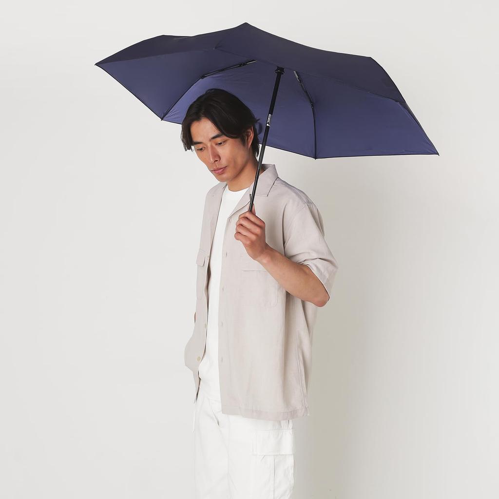 Magical Tech Ultra Lightweight 215g Automatic Opening and Closing Folding Umbrella Large Diameter 102cm Lightweight 58cm Ribs Navy Blue One-touch