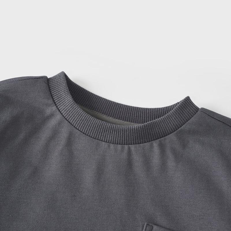 TONGTAI Kids' Faux Two-Piece Long-Sleeve T-shirt