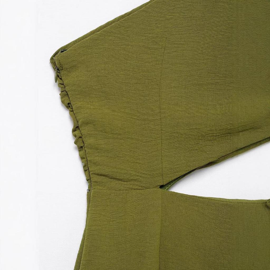 Women's Gold Embellished Asymmetrical Midi Dress - 2025 Spring European & American Style