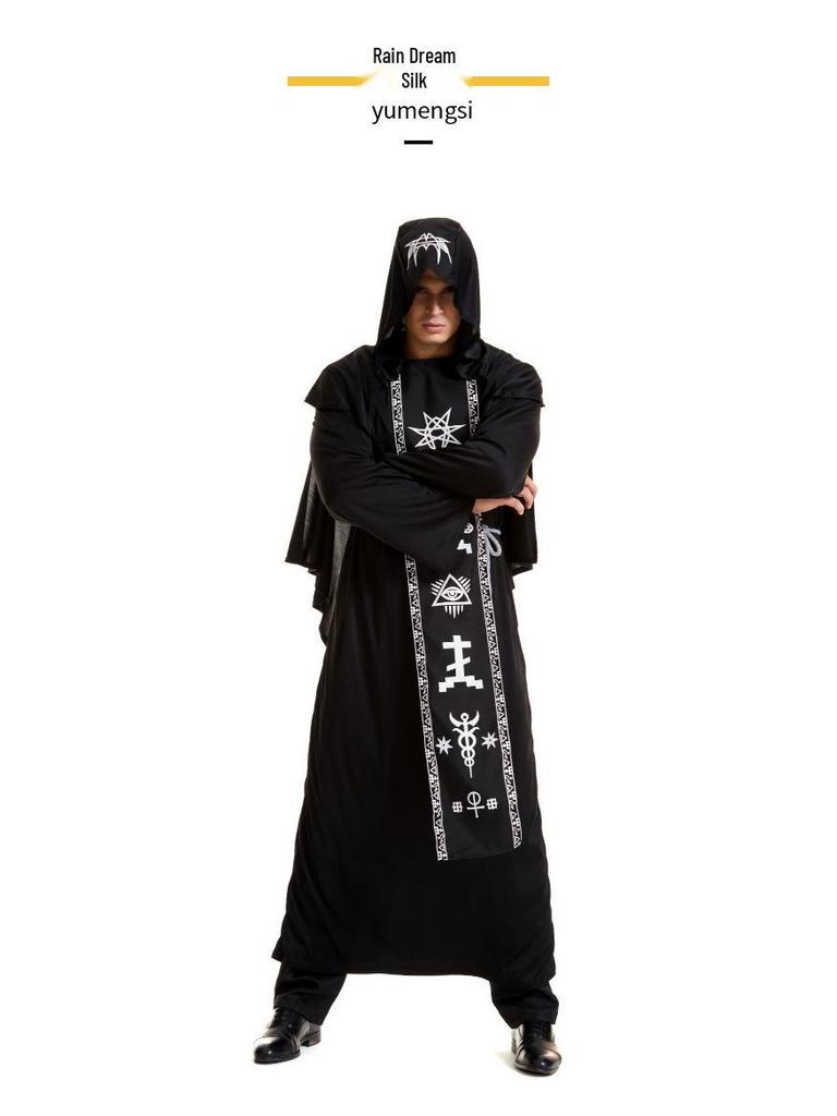 Unisex Zauberer- & Hexenkostüm Robe - Halloween Zauberer- & Vampir-Outfit