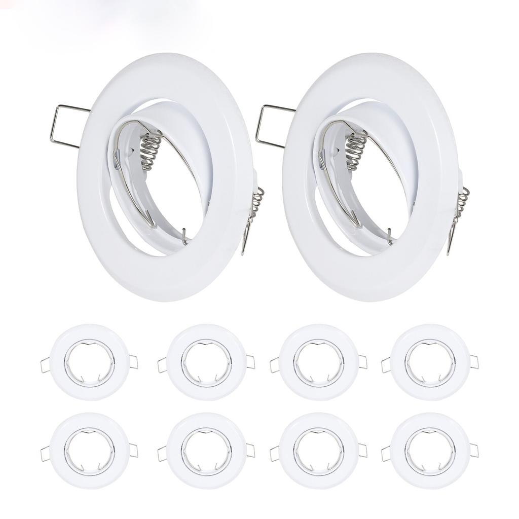 10pcs Recessed LED Ceiling Frame Single Ring Suit GU10/MR16 Downlight Bracket Holder Fixtures Spotlight Fitting