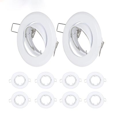 10pcs Recessed LED Ceiling Frame Single Ring Suit GU10/MR16 Downlight Bracket Holder Fixtures Spotlight Fitting