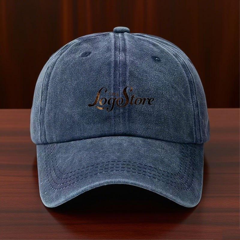 Baseball Cap Vintage Distresseded Adjustable Curved Brim Casual Daily Wear Sun Hat Men Vintage Washed Cotton All-Match Trendy For Daily