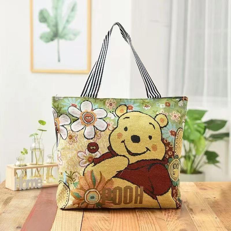 Women's Large Capacity Woven Shoulder Handbag - Rust