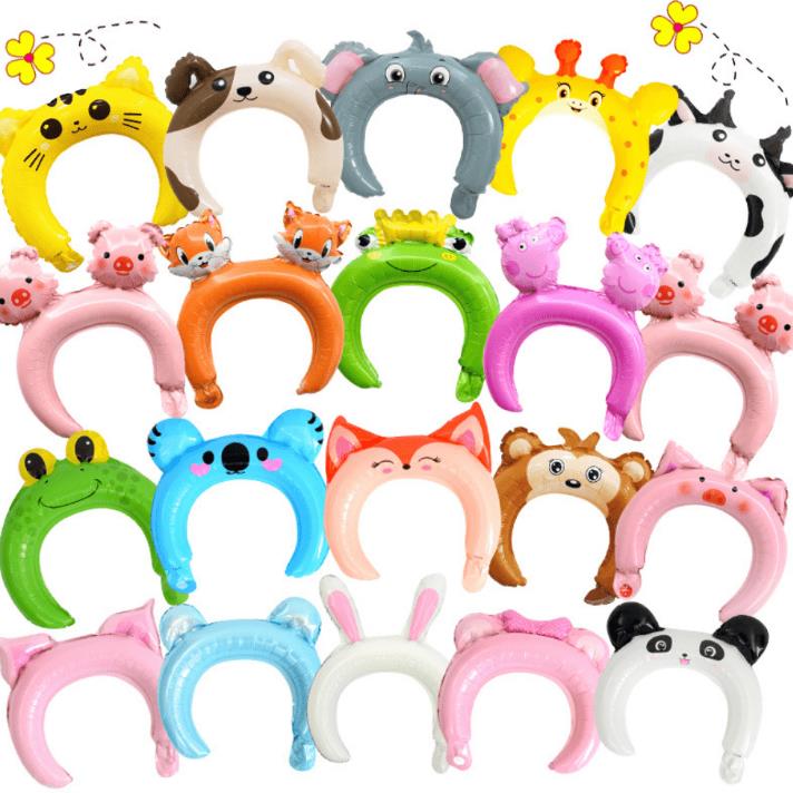 10 шт./упаковка, высококачественные, изысканные и милые повязки на голову из алюминиевой пленки в виде воздушных шаров (пожалуйста, не перекачивайте)