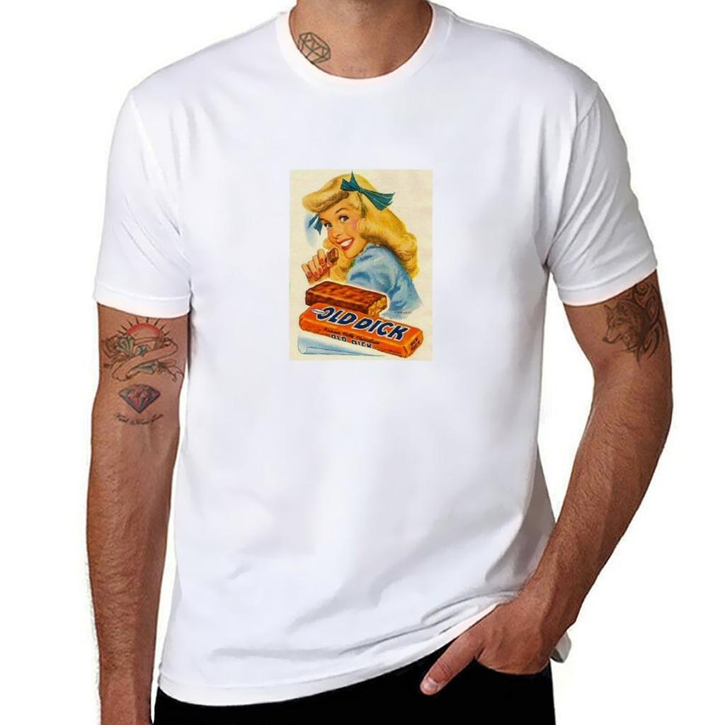 Old Dick Vintage Candy Advertisunisext Tshirt Industrial Work Tee Shirt