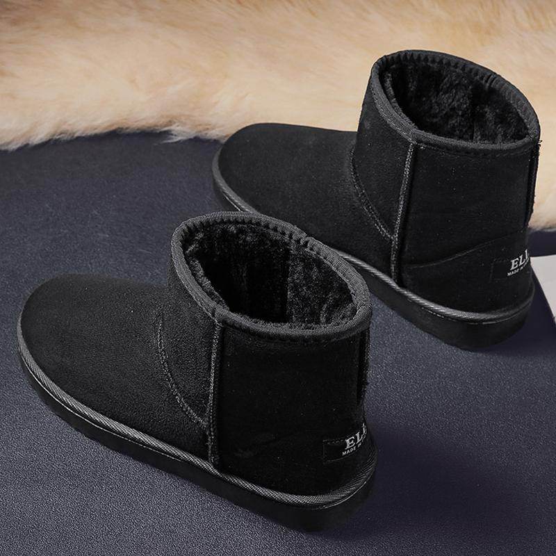 Martin boots winter velvet warm cotton shoes high top leather shoes labor insurance short boots