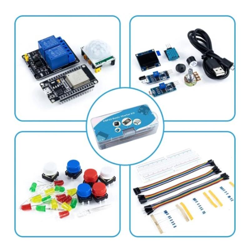 Comprehensive ESP32 WiFi Development Board Basic Starter Kit for  Projects and Programming