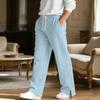 2026 New Style European Loose-Fitting New Style Casual Straight Knitted Ribbed Outdoor Date and Sport Pants European Size