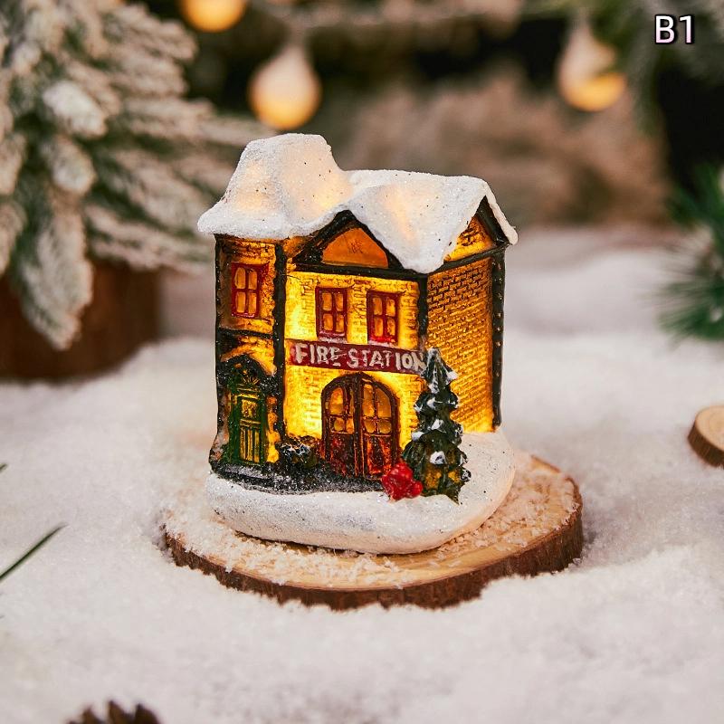 Addobbo di Natale Mini Casa Piccola Luminoso Usato Per Decorazioni Casa Vacanze Albero di Natale Accessori Festa Ornamento da Scrivania Regalo