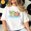 Unisex Harajuku Graphic Tshirt Japanese Unisexga Capybara Print Casual Designer Short Sleeve Top