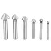 6pcs HSS Full Ground Chamfering End Mill Bits 90 Degree Angle 3 Flute Chamfer Bit  Woodworking Use