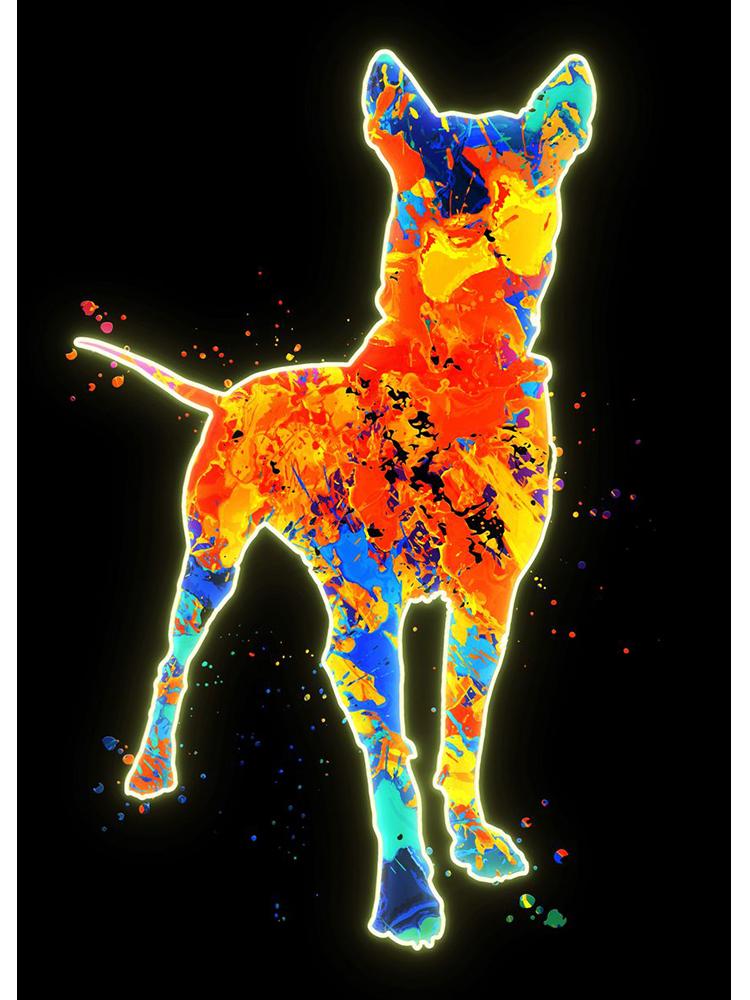 Neon-Design, niedliche Tiere, Poster, Leinwandgemälde, Flamingo, Hirsch, Giraffe, Katzen, Wand-Kunstdruck an der Wand, modernes Kinderzimmer-Dekor