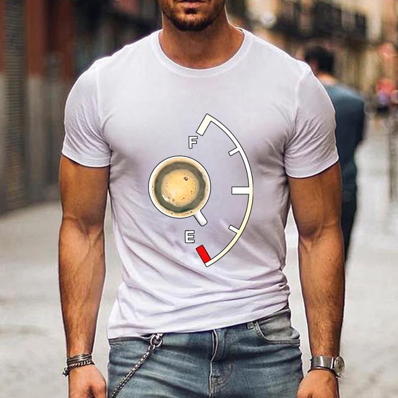 Coffee Speed Meter Print Graphic T Shirts for Unisex WoUnisex Clothing Short Sleeve O-neck T-shirts Coffee Lover Unisex's Street Wear Top