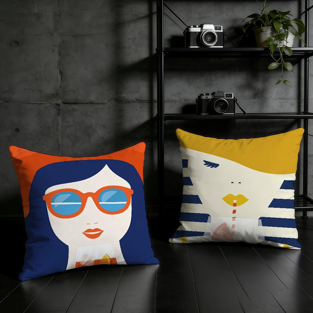 A-Aperol-Es Spritz Cushion Cover Birthday Anniversary Gifts Double Sided Printed Zipper Cushion Cover Soft Skin Bedding