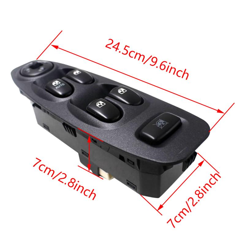 1Pcs Car Window Lift Switch For Hyundai Accent 2002-2006 93570-25300 14P 12V DC Black ABS High-quality Material Auto Parts
