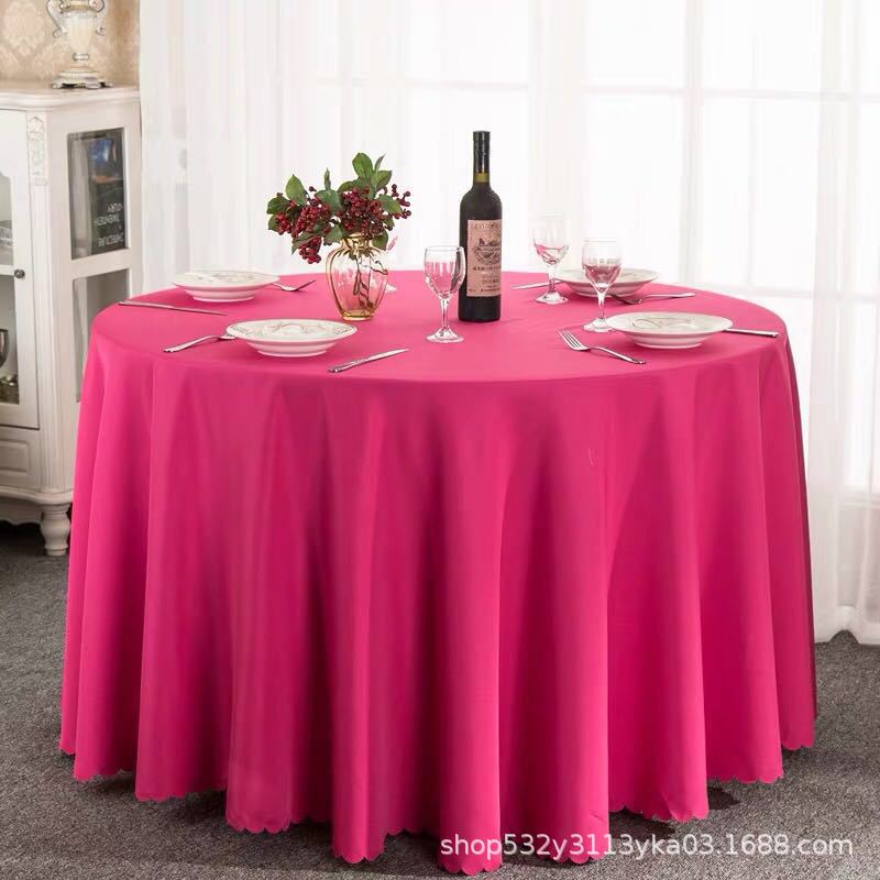 Circular Restaurant Tablecloths Hotel Banquet Tablecloths Suitable for Families Wedding Parties Easy To Maintain Heat-resistant
