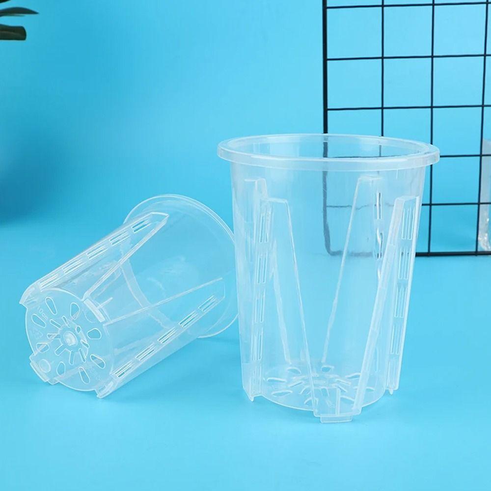 Breathable Root Control Transparent Flower Pot Plastic Planting Pot  Garden