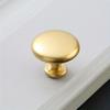 Golden Aluminum Alloy Round Drawer Pull Handles for Cabinets, Shoe Cabinets, And Wardrobes, Black Furniture Hardware with Single Hole Handles.
