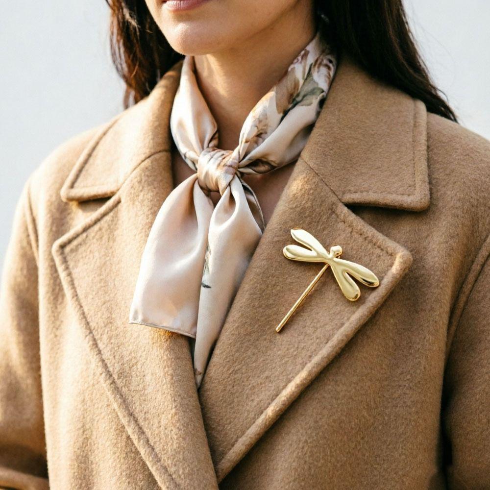 Unieke Schattige Dames Broche Mini Luxe Gevoel Libelle Broche Beweegbare Staart 304 Roestvrij Staal Koreaanse Stijl Badge Dagelijks