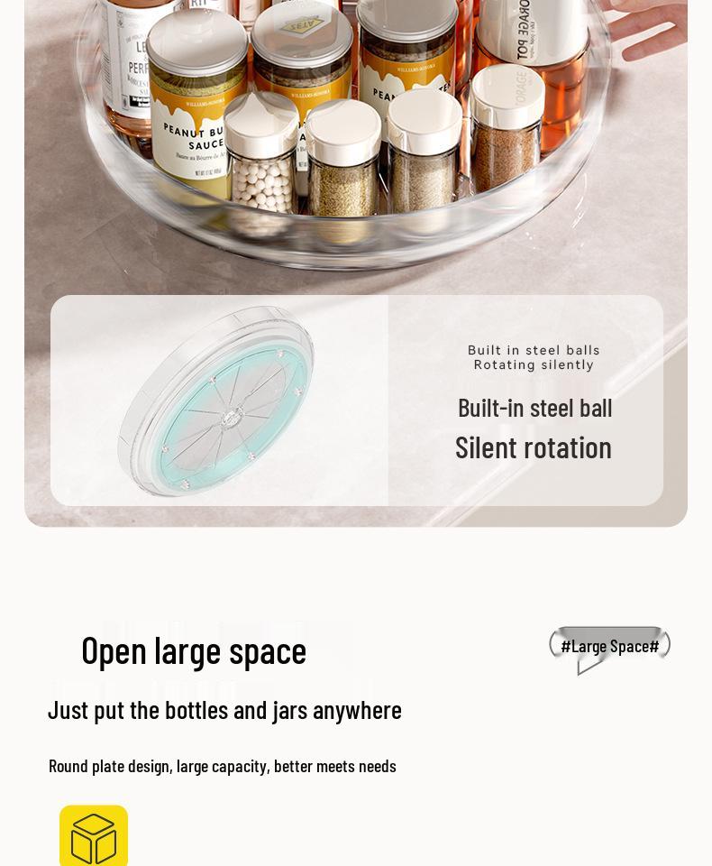 2025 Rotating Kitchen Seasoning Rack: Multi-functional Storage for Oil, Salt, Soy Sauce, Vinegar, and Seasonings