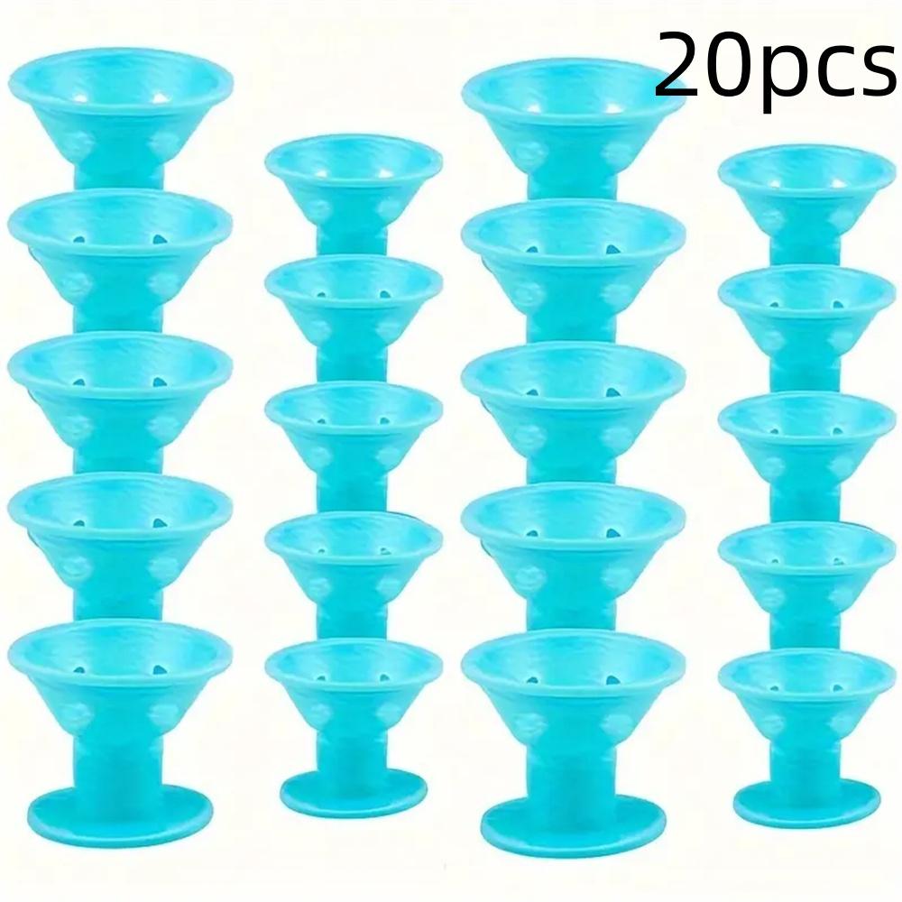 10/20pcs Mushroom Hair Curlers Soft Gentle Hair Care Rollers Non-Slip Silicone Wave Formers for Easy DIY Styling Curling Tools