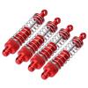 4Pcs Set Shock Absorbers Aluminum Alloy Spring Damper Accessory for MN 1 12 D90 RC CarRed