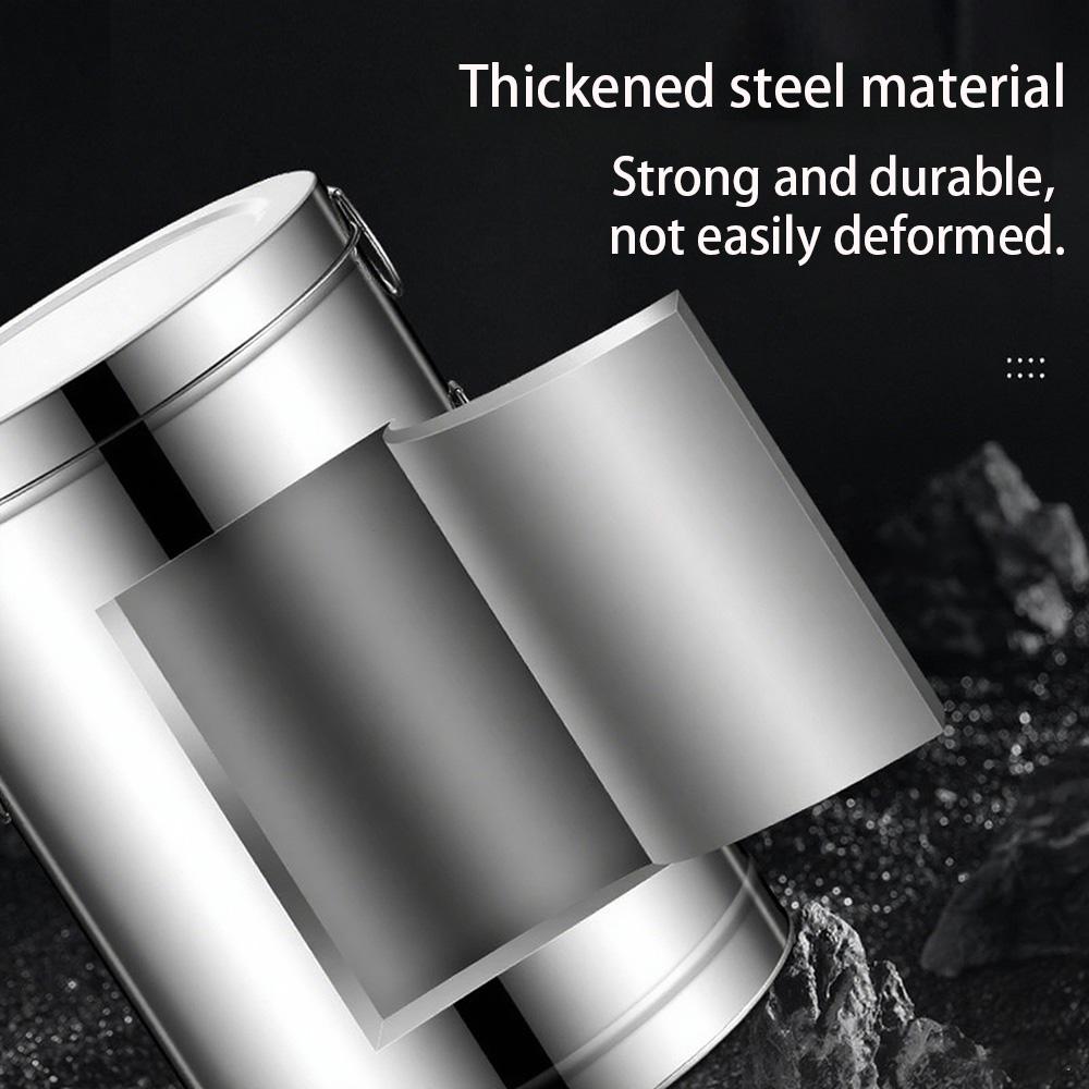 Stainless Steel Multi-Purpose Storage Bucket with Lid, Food Storage Container Suitable for Flour, Coffee Beans, Potatoes