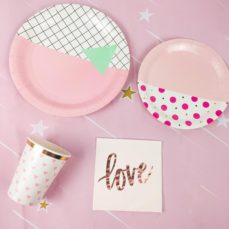 

Hot Stamped Party Paper Dinnerware Set