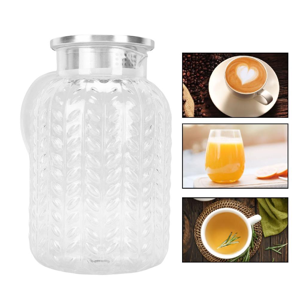 1.8L Capacity Clear Beverage Pitcher Heat Proof Heat Proof Pitcher For Beverage Service