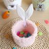 Easters Bunnies Basket Easters Buckets with Long Plush Ear Easters Eggs Hunting Baskets for Easters Party Decorations