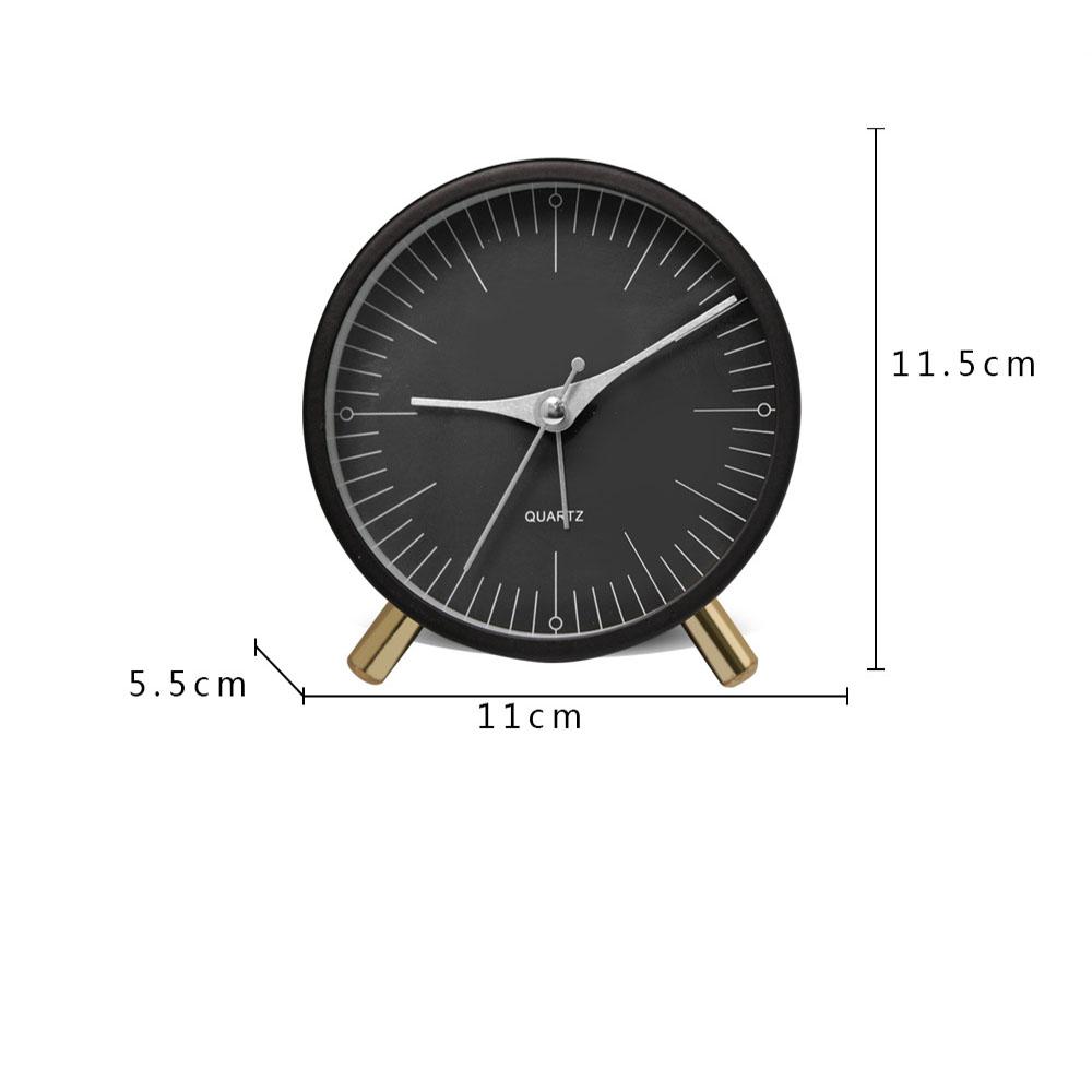 European-Style Alarm Clock New Quartz Minimalist Silent Children's Clock Living Room Desktop Round Creative Student Analog Table Clock