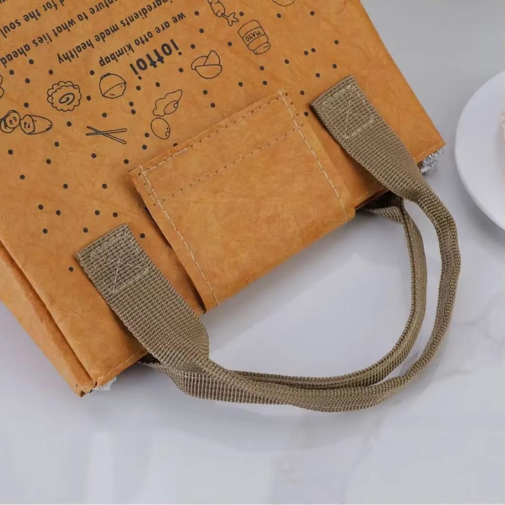 Isolierte Lunchtasche mit großem Fassungsvermögen, Thermische Bento-Tasche mit Aluminiumfolie für die Arbeit & Essenslieferung