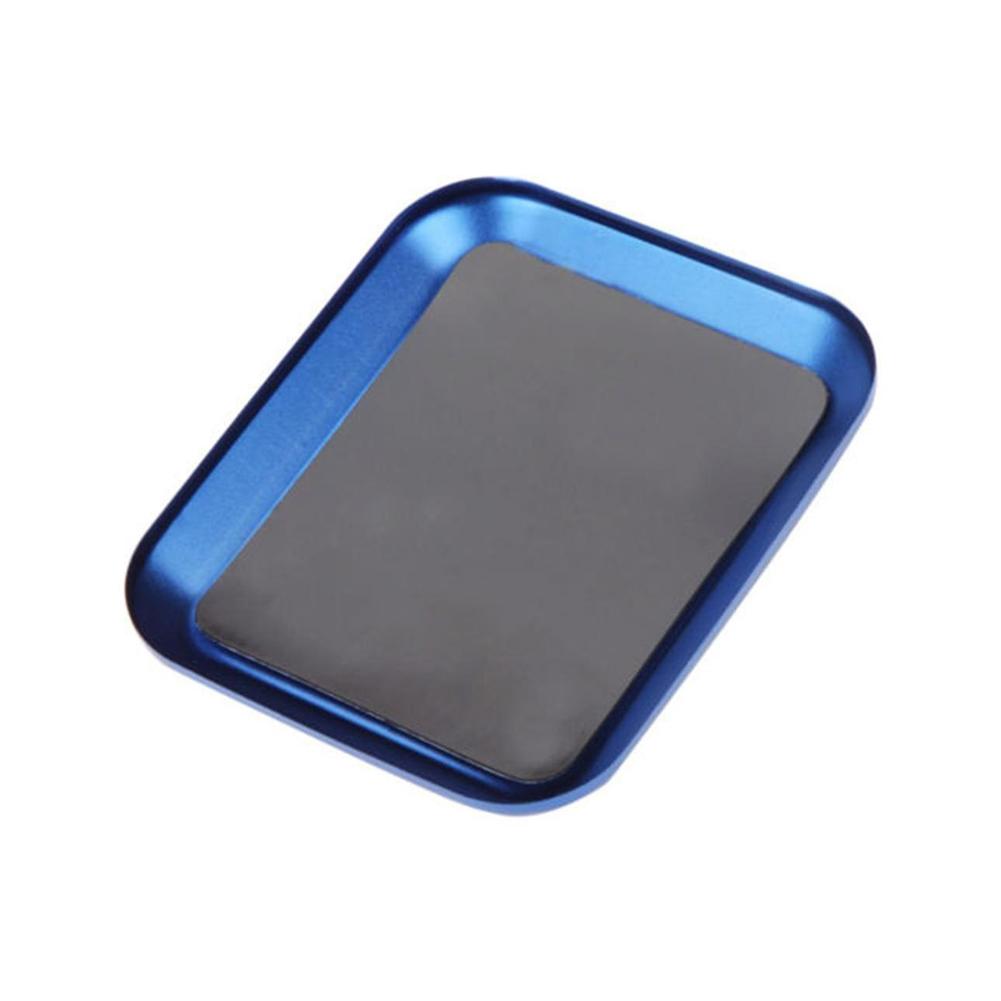 Aluminum Alloy Magnetic Screw Tray Metal Small Parts Storage Box Tray DIY Tools Anti-Loss Screw Tray Tool