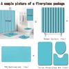 African Women Printing Toilet Pad Cover Bath Mat Shower Curtain Set 5-Piece Set