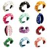 Nail Pearl Head Hoop Solid Color Baroque Headband Vintage Rhinestone Pearl Hairband  Adult