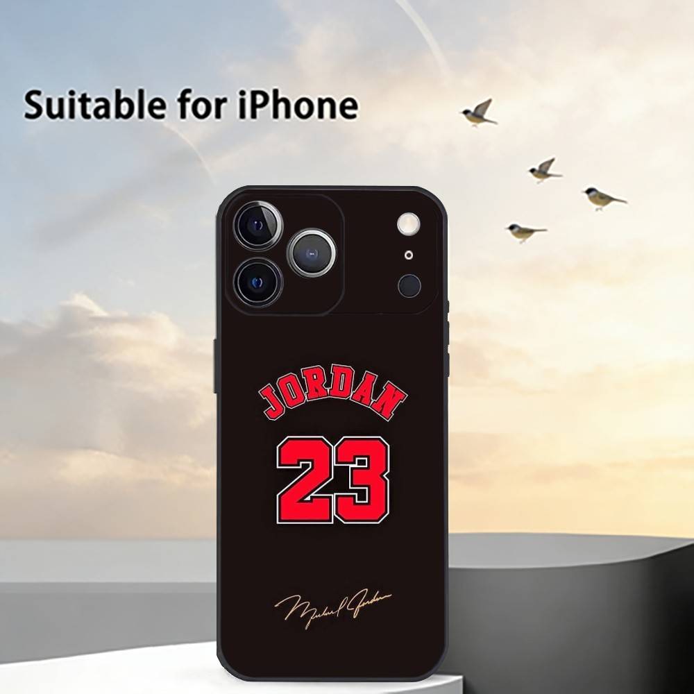 Sports M-Michael Jeffrey Jordan Phone Case For iPhone 17,16,15,14,13,12,11 Plus,Pro Max,XS,Soft Silicone Black Cover