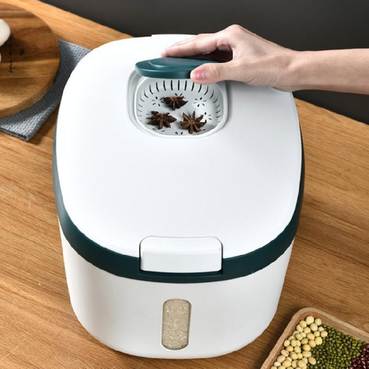 Rice Bucket Storage Box Dispenser Container Grain Jar Kitchen Organizer